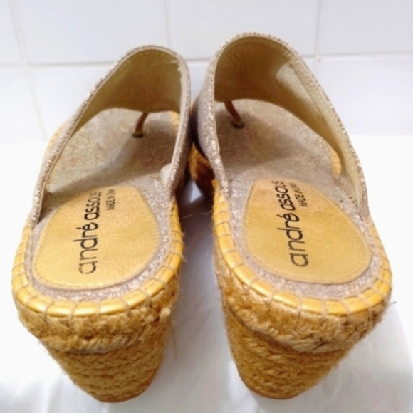 CLEARANCE Andre Assous Espadrilles Annette Wedge Sandals Bronze Toast US 10 - Picture 5 of 13